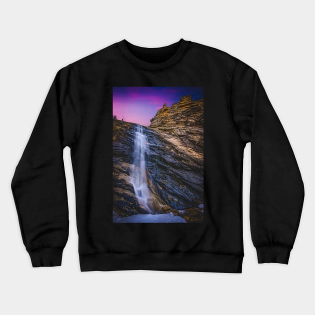 Bridal Veil Falls Sunset Crewneck Sweatshirt by ElevatedCT